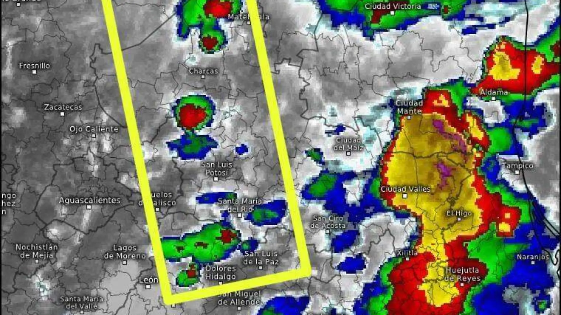 Lluvias zona centro y altiplano SLP